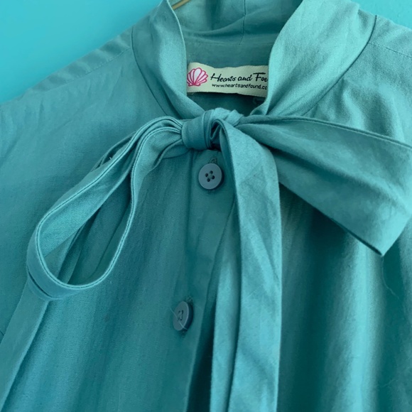 Vintage Inspired Teal Day Dress - Picture 6 of 8